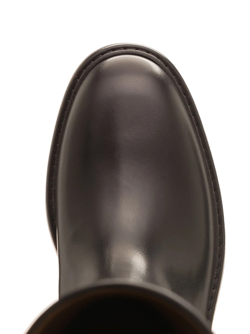 GUCCI Équestrian Noir Knee Boots Monogram Embossed Leather Size 8.5 NIB 806391 - Picture 4 of 12